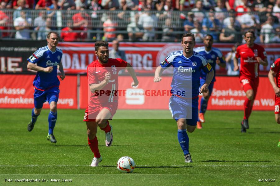 Nejmeddin Daghfous, 07.05.2016, flyeralarm Arena, Würzburg, 3. Liga, Fussball, Holstein Kiel, FC Würzburger Kickers - Bild-ID: 2161522