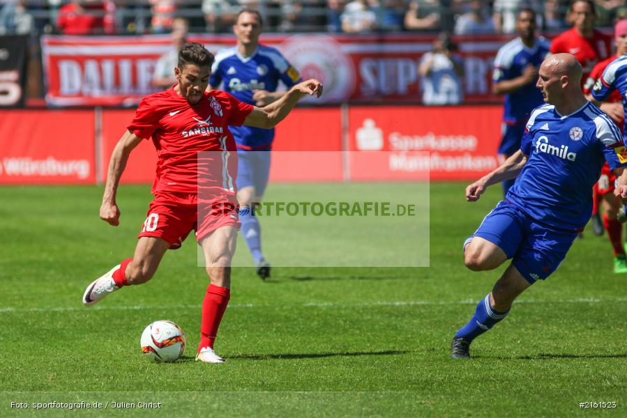 Patrick Herrmann, Nejmeddin Daghfous, 07.05.2016, flyeralarm Arena, Würzburg, 3. Liga, Fussball, Holstein Kiel, FC Würzburger Kickers - Bild-ID: 2161523