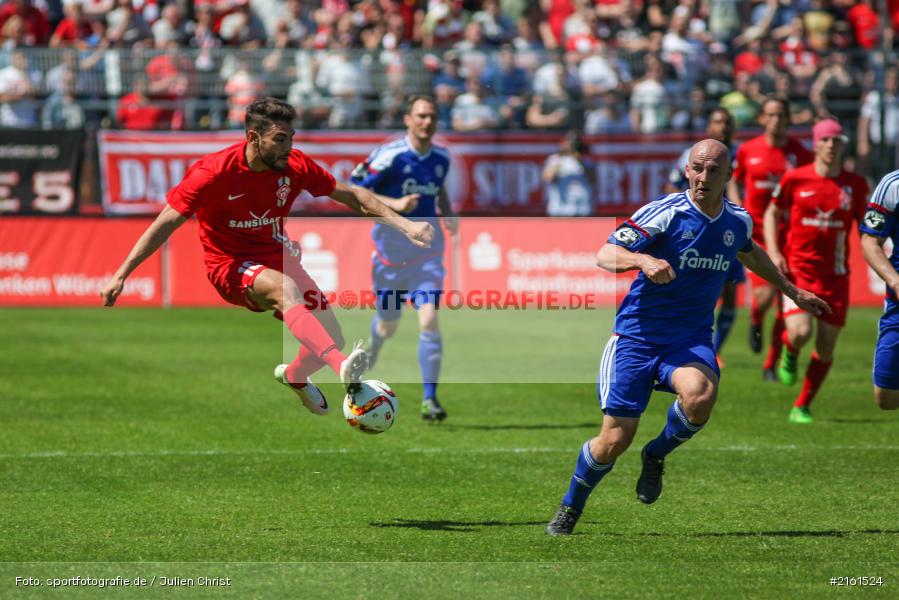 Patrick Herrmann, Nejmeddin Daghfous, 07.05.2016, flyeralarm Arena, Würzburg, 3. Liga, Fussball, Holstein Kiel, FC Würzburger Kickers - Bild-ID: 2161524