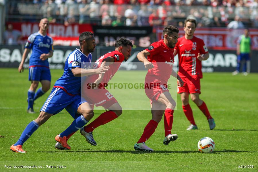 Royal-Dominique Fennell, 07.05.2016, flyeralarm Arena, Würzburg, 3. Liga, Fussball, Holstein Kiel, FC Würzburger Kickers - Bild-ID: 2161558