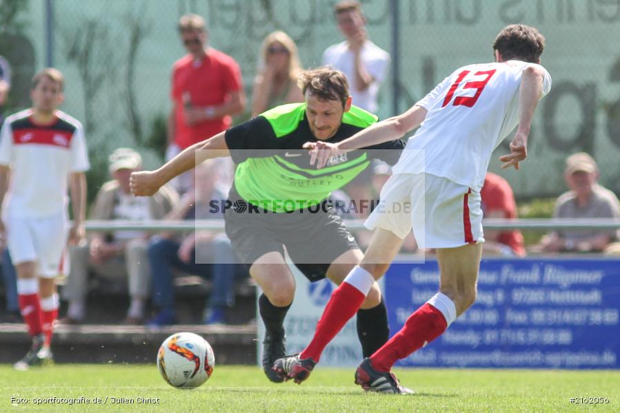 Michael Neumann, Samuel Müller, 26.05.2016, Fussball, Bezirksliga Ufr., Relegation, VfR Großostheim, SG Hettstadt - Bild-ID: 2162056