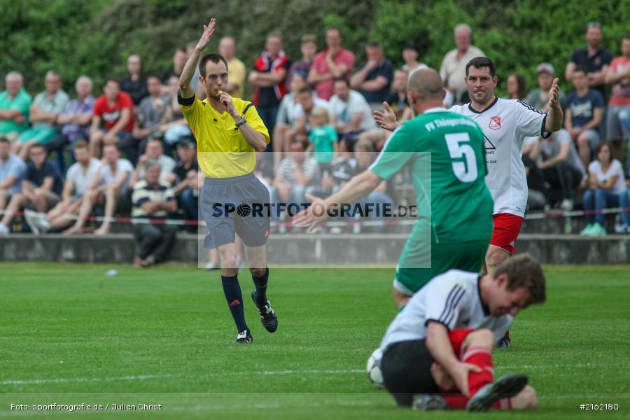 Marco Rickert, Kevin Barthel, Peter Schebler, FC Blau Weiss Leinach, 28.05.2016, Kreisliga Würzburg Gruppe 2, Relegation, FV Thüngersheim, SV Birkenfeld - Bild-ID: 2162180