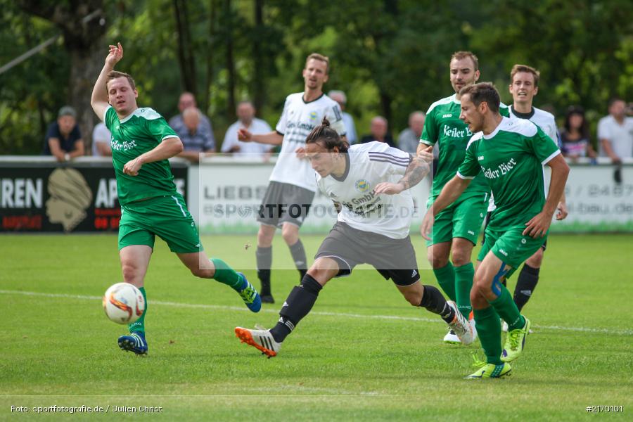 Felix Walter, Tobias Kaminski, 31.07.2016, Fussball, Bezirksliga Ufr West, DJK Hain, FV Karlstadt - Bild-ID: 2170101