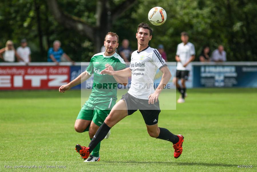 Onur Yazbahar, Benjamin Eichelmann, 31.07.2016, Fussball, Bezirksliga Ufr West, DJK Hain, FV Karlstadt - Bild-ID: 2170105