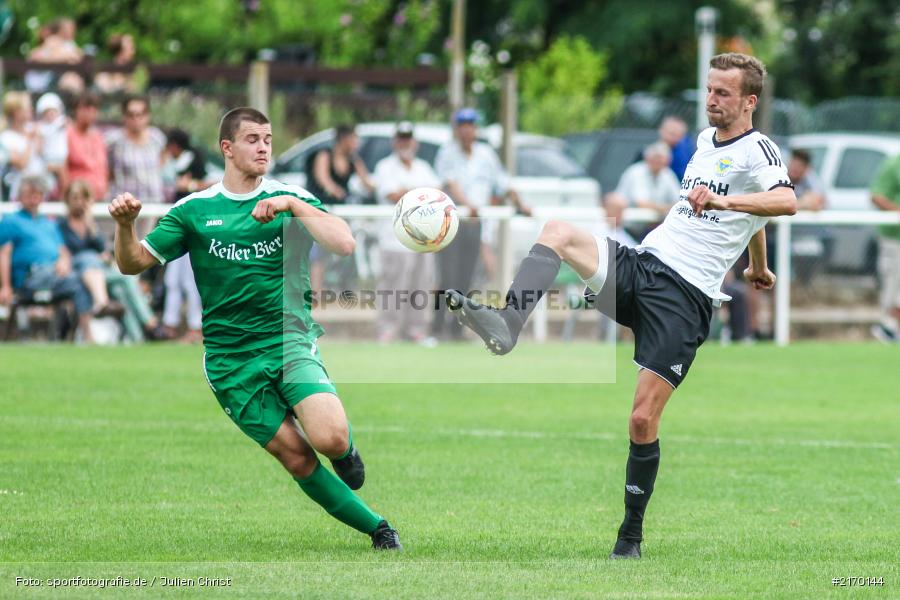 Johannes Schreiner, Matthias Fries, 31.07.2016, Fussball, Bezirksliga Ufr West, DJK Hain, FV Karlstadt - Bild-ID: 2170144