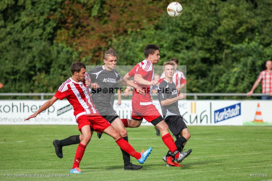 Dominik Bathon, Marvin Schramm, Philipp Pfeuffer, Lukas Lieb, 06.08.2016, Fussball, Landesliga Nordwest, FC Fuchsstadt, TSV Karlburg - Bild-ID: 2170286
