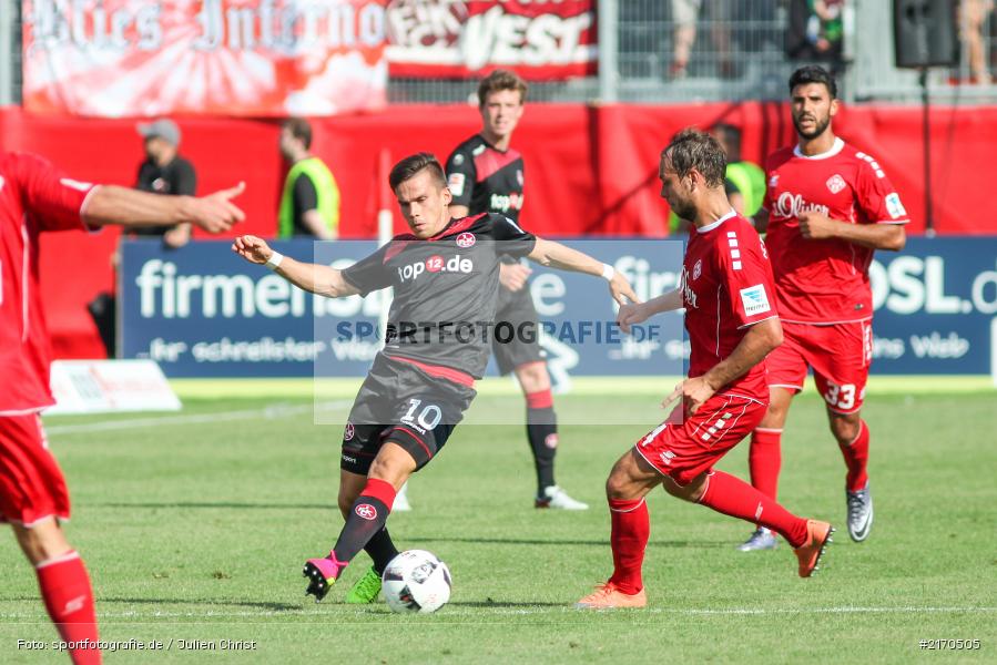 Zoltan Stieber, Rico Benatelli, 14.08.2016, flyeralarm Arena, Würzburg, 2. Bundesliga, 1. FC Kaiserslautern, FC Würzburger Kickers - Bild-ID: 2170505 Zoltan Stieber, Rico Benatelli, 14.08.2016, flyeralarm Arena, Würzburg, 2. Bundesliga, 1. FC Kaiserslautern, FC Würzburger Kickers - Bild-ID: 2170505