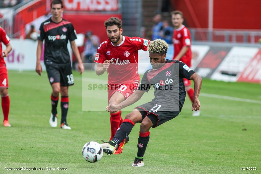Philipp Mwene, 14.08.2016, flyeralarm Arena, Würzburg, 2. Bundesliga, 1. FC Kaiserslautern, FC Würzburger Kickers - Bild-ID: 2170523