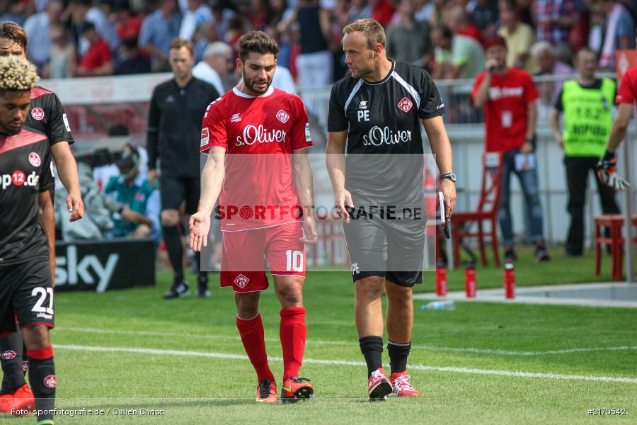 Peter Endres, Nejmeddin Daghfous, 14.08.2016, flyeralarm Arena, Würzburg, 2. Bundesliga, 1. FC Kaiserslautern, FC Würzburger Kickers - Bild-ID: 2170542