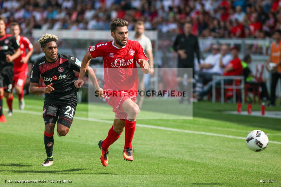 Nejmeddin Daghfous, Philipp Mwene, 14.08.2016, flyeralarm Arena, Würzburg, 2. Bundesliga, 1. FC Kaiserslautern, FC Würzburger Kickers - Bild-ID: 2170571 Nejmeddin Daghfous, Philipp Mwene, 14.08.2016, flyeralarm Arena, Würzburg, 2. Bundesliga, 1. FC Kaiserslautern, FC Würzburger Kickers - Bild-ID: 2170571