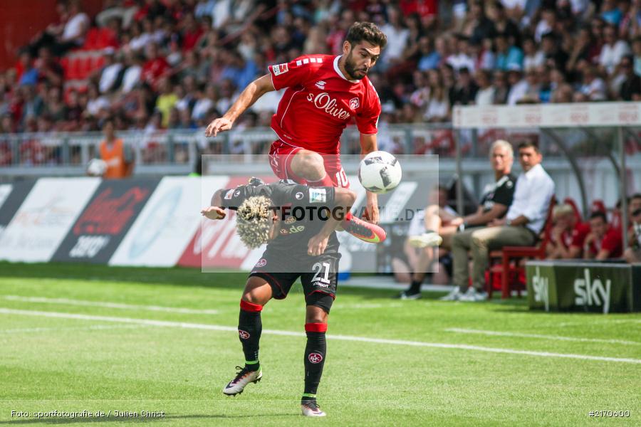 Philipp Mwene, Nejmeddin Daghfous, 14.08.2016, flyeralarm Arena, Würzburg, 2. Bundesliga, 1. FC Kaiserslautern, FC Würzburger Kickers - Bild-ID: 2170600 Philipp Mwene, Nejmeddin Daghfous, 14.08.2016, flyeralarm Arena, Würzburg, 2. Bundesliga, 1. FC Kaiserslautern, FC Würzburger Kickers - Bild-ID: 2170600