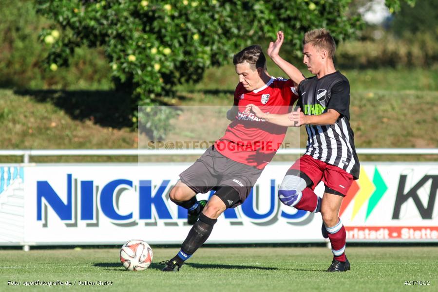Marcel Frank, Lukas Gößwein, Fussball, 24.08.2016, Kreisliga Würzburg, TSV Karlburg II, TSV Retzbach - Bild-ID: 2171062