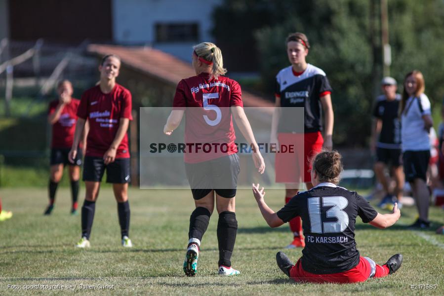 Laura Rosenberger, Elena Martin, Fussball, 11.09.2016, Landesliga Nord, FVgg Kickers Aschaffenburg, FC Karsbach - Bild-ID: 2171385