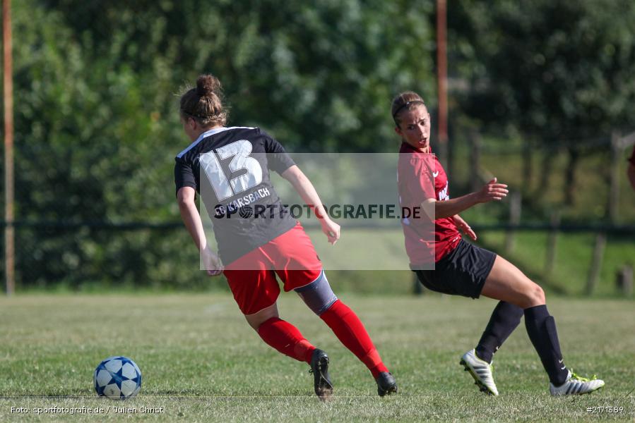 Michelle Herbeck, Laura Rosenberger, Fussball, 11.09.2016, Landesliga Nord, FVgg Kickers Aschaffenburg, FC Karsbach - Bild-ID: 2171389
