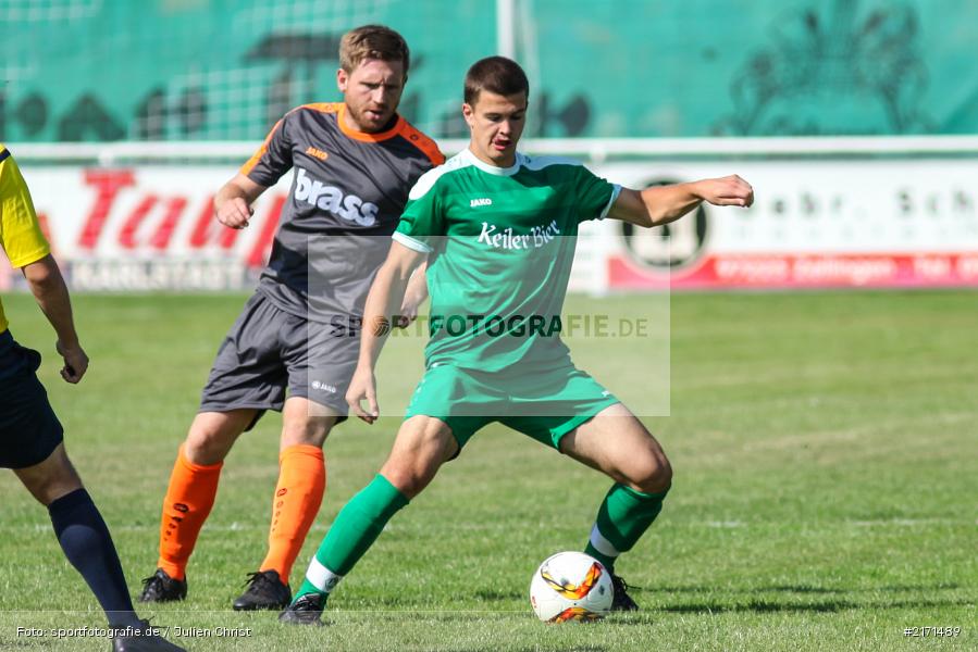 Dominik Bäckmann, Johannes Schreiner, 11.09.2016, Fussball, Bezirksliga Ufr. West, TuS 1893 Aschaffenburg-Leider, FV Karlstadt - Bild-ID: 2171489