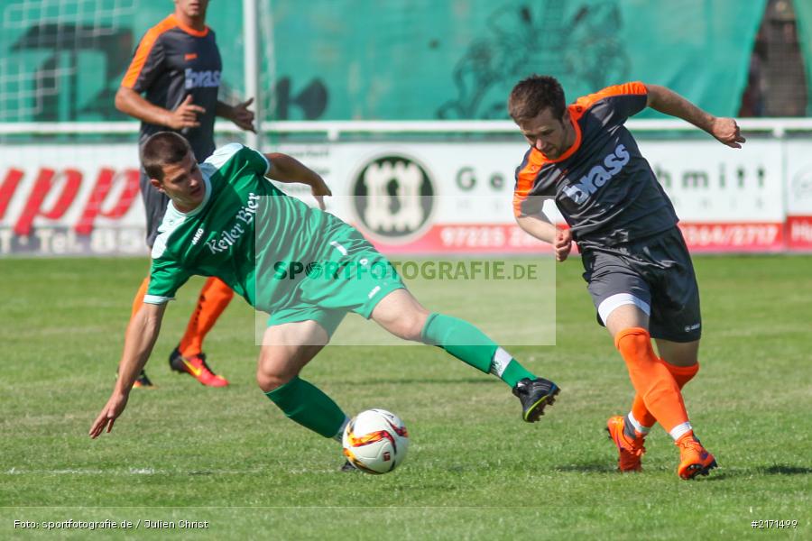 Johannes Schreiner, Sven Bolze, 11.09.2016, Fussball, Bezirksliga Ufr. West, TuS 1893 Aschaffenburg-Leider, FV Karlstadt - Bild-ID: 2171499