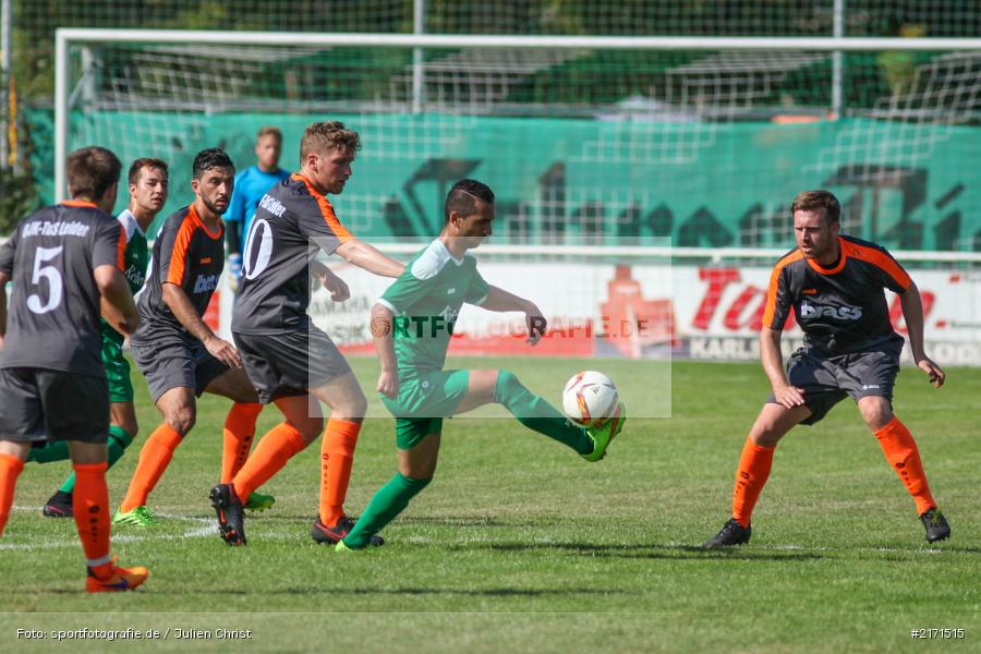 Johan Brahimi, Dominik Bäckmann, 11.09.2016, Fussball, Bezirksliga Ufr. West, TuS 1893 Aschaffenburg-Leider, FV Karlstadt - Bild-ID: 2171515