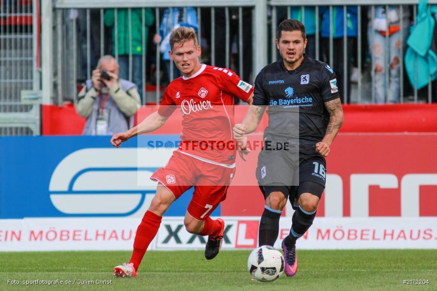 Marnon Busch, Felix Müller, 02.10.2016, 2. Bundesliga, Fussball, Würzburg, flyeralarm-Arena, TSV 1860 München, FC Würzburger Kickers - Bild-ID: 2172204