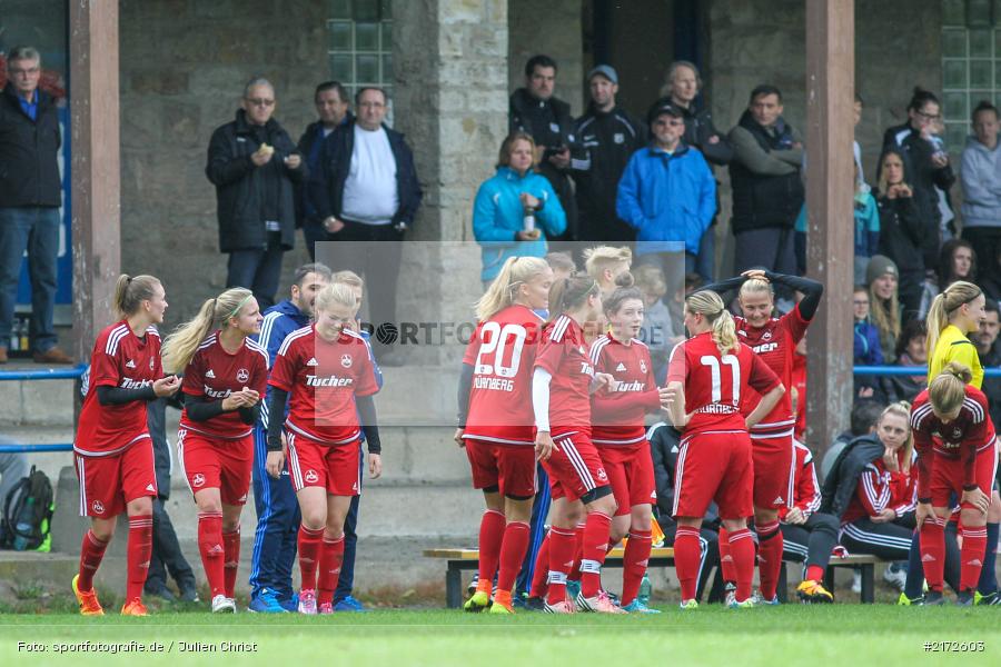 09.10.2016, Frauen, Fussball, Regionalliga Süd, 1. FC Nürnberg, ETSV Würzburg - Bild-ID: 2172603 09.10.2016, Frauen, Fussball, Regionalliga Süd, 1. FC Nürnberg, ETSV Würzburg - Bild-ID: 2172603