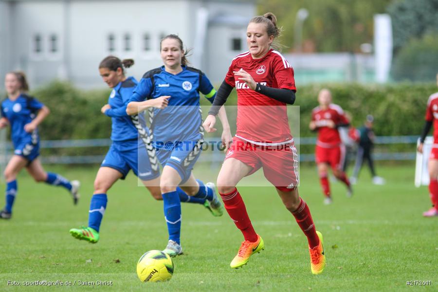 09.10.2016, Frauen, Fussball, Regionalliga Süd, 1. FC Nürnberg, ETSV Würzburg - Bild-ID: 2172611 09.10.2016, Frauen, Fussball, Regionalliga Süd, 1. FC Nürnberg, ETSV Würzburg - Bild-ID: 2172611