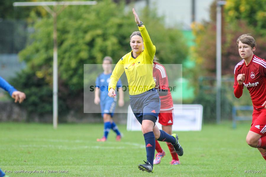 Miriam Bloß, 09.10.2016, Frauen, Fussball, Regionalliga Süd, 1. FC Nürnberg, ETSV Würzburg - Bild-ID: 2172660 Miriam Bloß, 09.10.2016, Frauen, Fussball, Regionalliga Süd, 1. FC Nürnberg, ETSV Würzburg - Bild-ID: 2172660