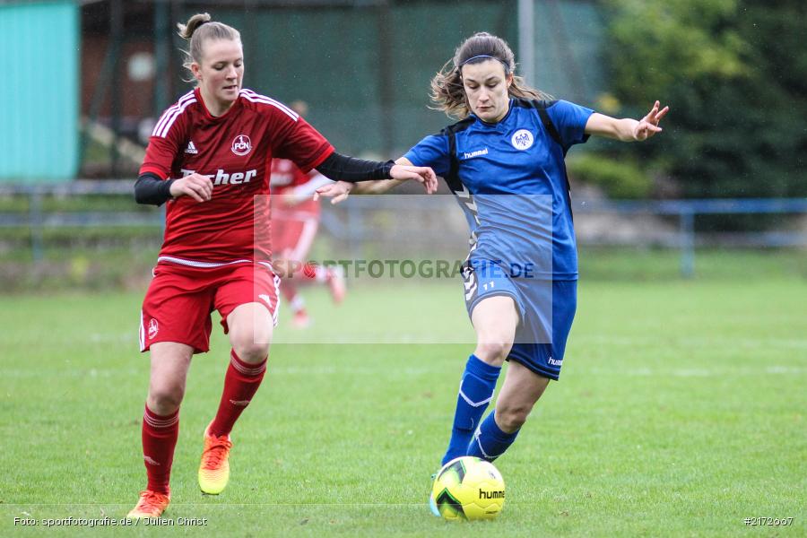 Marina Büttel, Theresa Damm, 09.10.2016, Frauen, Fussball, Regionalliga Süd, 1. FC Nürnberg, ETSV Würzburg - Bild-ID: 2172667 Marina Büttel, Theresa Damm, 09.10.2016, Frauen, Fussball, Regionalliga Süd, 1. FC Nürnberg, ETSV Würzburg - Bild-ID: 2172667