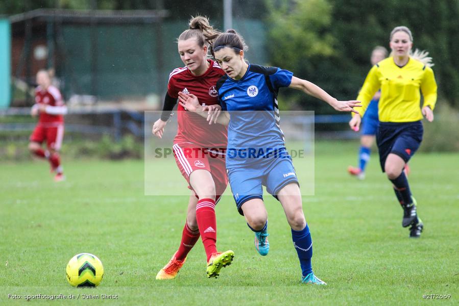 Theresa Damm, Marina Büttel, 09.10.2016, Frauen, Fussball, Regionalliga Süd, 1. FC Nürnberg, ETSV Würzburg - Bild-ID: 2172669 Theresa Damm, Marina Büttel, 09.10.2016, Frauen, Fussball, Regionalliga Süd, 1. FC Nürnberg, ETSV Würzburg - Bild-ID: 2172669