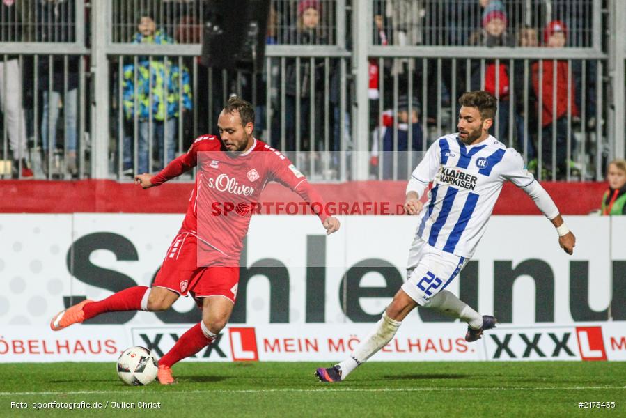 Rico Benatelli, Enrico Valentini, Würzburg, Flyeralarm-Arena, Bundesliga, 21.10.2016, Fußball, 2. Bundesliga, Karlsruher SC, FC Würzburger Kickers - Bild-ID: 2173435