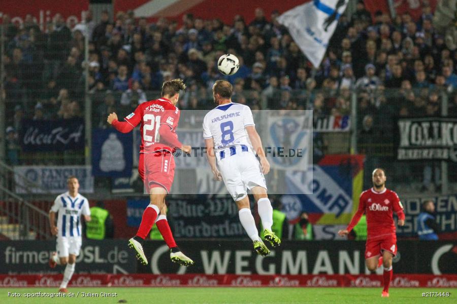 Erwin Hoffer, Tobias Schröck, Würzburg, Flyeralarm-Arena, Bundesliga, 21.10.2016, Fußball, 2. Bundesliga, Karlsruher SC, FC Würzburger Kickers - Bild-ID: 2173448