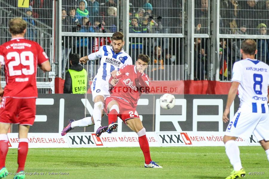 Valdet Rama, Würzburg, Flyeralarm-Arena, Bundesliga, 21.10.2016, Fußball, 2. Bundesliga, Karlsruher SC, FC Würzburger Kickers - Bild-ID: 2173537