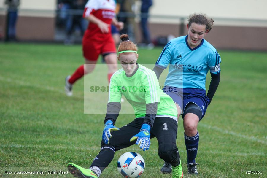 Julia Siegler, Denise Nehls, Fussball, 22.10.2016, Bezirksliga Frauen, SpVgg Adelsberg, FC Karsbach 2 - Bild-ID: 2173566