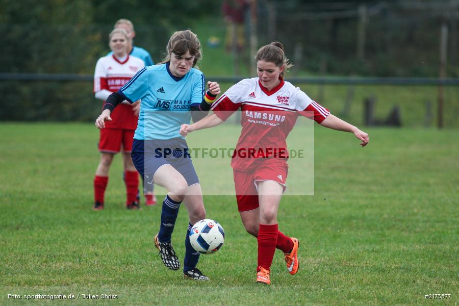 Katharina Schmitt, Lea Dittmeier, Fussball, 22.10.2016, Bezirksliga Frauen, SpVgg Adelsberg, FC Karsbach 2 - Bild-ID: 2173577