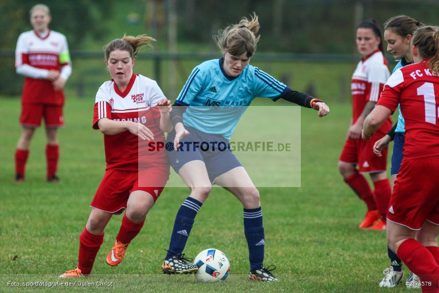 Katharina Schmitt, Lea Dittmeier, Fussball, 22.10.2016, Bezirksliga Frauen, SpVgg Adelsberg, FC Karsbach 2 - Bild-ID: 2173578
