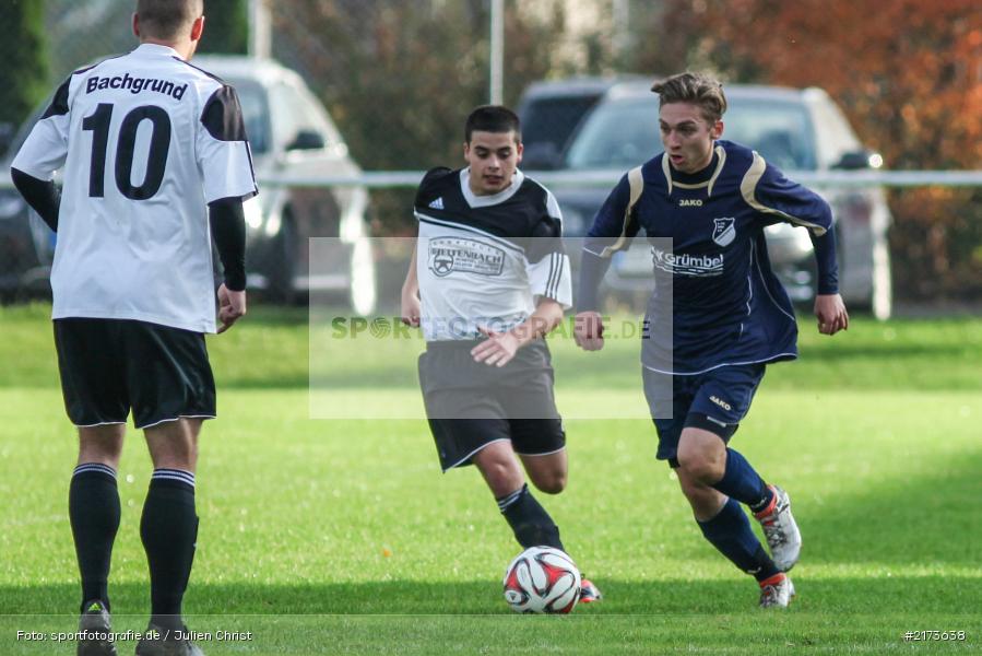 Thomas Holzinger, Jonas Holaschke, 22.10.2016, Kreisklasse Würzburg, Fussball, FV Bachgrund, FC Gössenheim - Bild-ID: 2173638