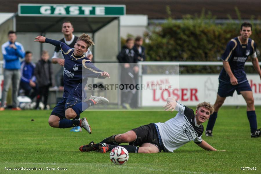 Jonas Holaschke, Bastian Gerhard, 22.10.2016, Kreisklasse Würzburg, Fussball, FV Bachgrund, FC Gössenheim - Bild-ID: 2173642 Jonas Holaschke, Bastian Gerhard, 22.10.2016, Kreisklasse Würzburg, Fussball, FV Bachgrund, FC Gössenheim - Bild-ID: 2173642