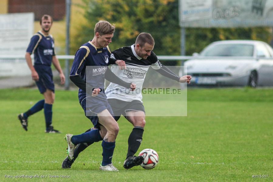 Benjamin Hoefling, Thomas Kanth, 22.10.2016, Kreisklasse Würzburg, Fussball, FV Bachgrund, FC Gössenheim - Bild-ID: 2173657