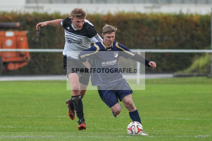 Bastian Gerhard, Benjamin Hoefling, 22.10.2016, Kreisklasse Würzburg, Fussball, FV Bachgrund, FC Gössenheim - Bild-ID: 2173672