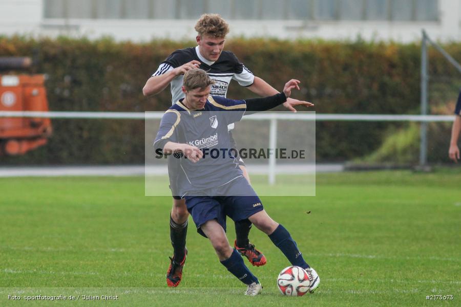 Bastian Gerhard, Benjamin Hoefling, 22.10.2016, Kreisklasse Würzburg, Fussball, FV Bachgrund, FC Gössenheim - Bild-ID: 2173673