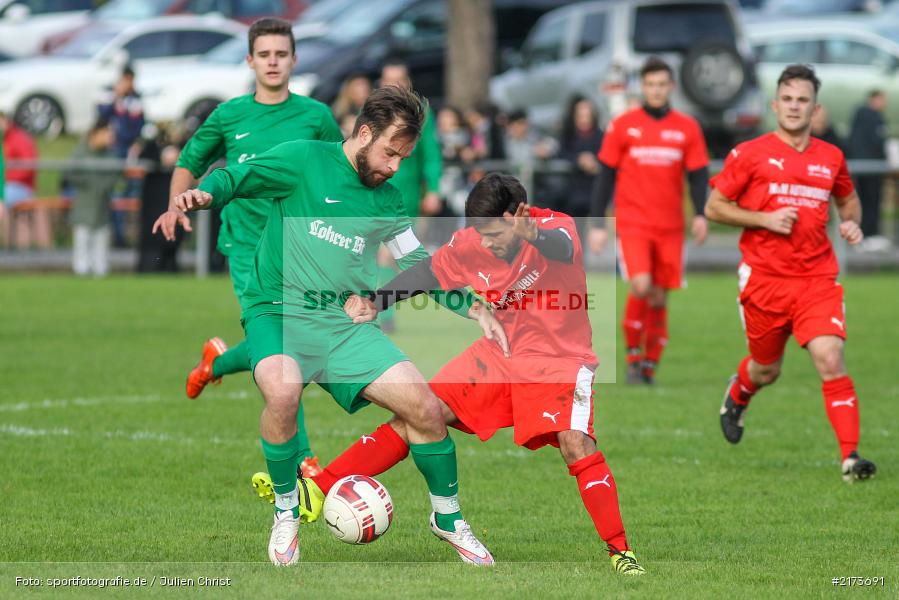 Mehmet Mercan, Benedikt Schrödl, 23.10.2016, Fussball, Derby, FV Karlstadt II, FV Fatihspor Karlstadt - Bild-ID: 2173691