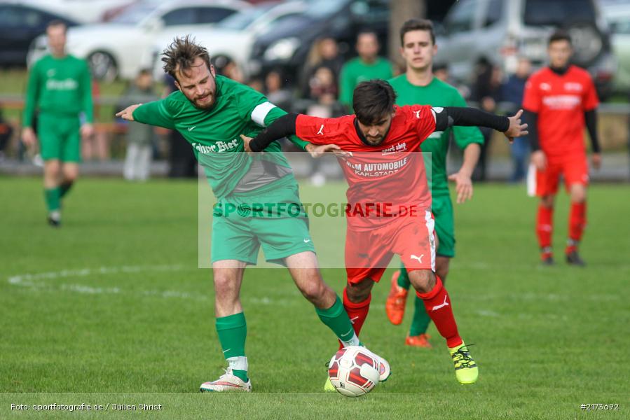 Mehmet Mercan, Benedikt Schrödl, 23.10.2016, Fussball, Derby, FV Karlstadt II, FV Fatihspor Karlstadt - Bild-ID: 2173692