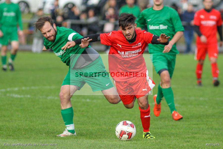 Mehmet Mercan, Benedikt Schrödl, 23.10.2016, Fussball, Derby, FV Karlstadt II, FV Fatihspor Karlstadt - Bild-ID: 2173693