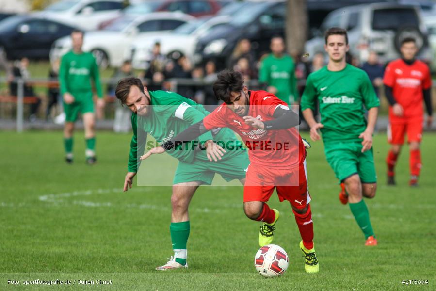 Mehmet Mercan, Benedikt Schrödl, 23.10.2016, Fussball, Derby, FV Karlstadt II, FV Fatihspor Karlstadt - Bild-ID: 2173694