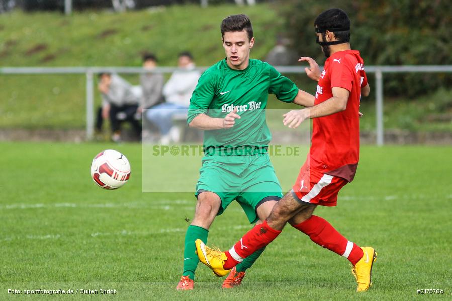 Lukas Wolf, Serkan Serbetcioglu, 23.10.2016, Fussball, Derby, FV Karlstadt II, FV Fatihspor Karlstadt - Bild-ID: 2173706