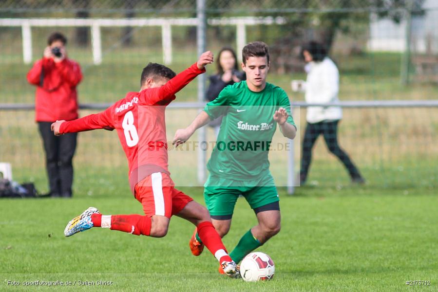 Lukas Wolf, Burak Bedir, 23.10.2016, Fussball, Derby, FV Karlstadt II, FV Fatihspor Karlstadt - Bild-ID: 2173712