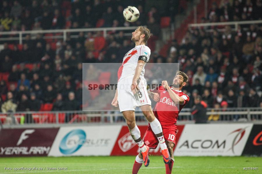 Nejmeddin Daghfous, Lasse Sobiech, 2. Bundesliga, 07.11.2016, Würzburg, flyeralarm Arena, FC St. Pauli, FC Würzburger Kickers - Bild-ID: 2174141