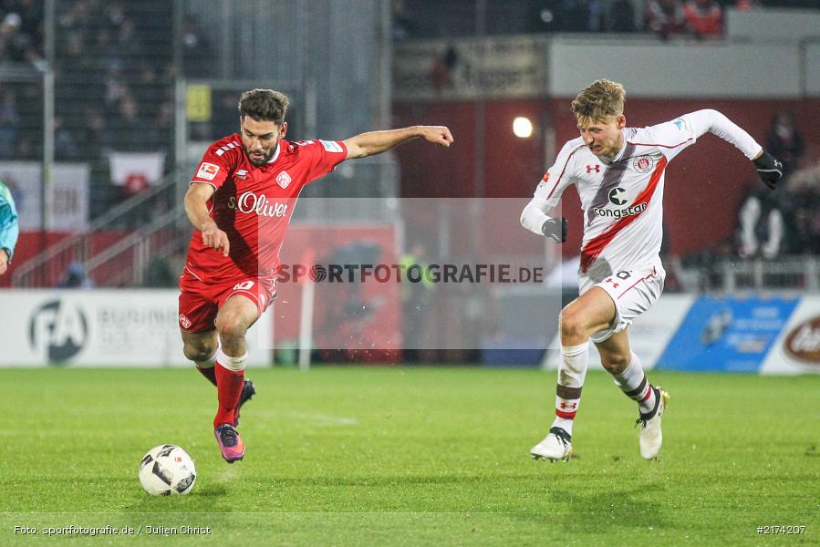 Marc Hornschuh, Nejmeddin Daghfous, 07.11.2016, Würzburg, flyeralarm Arena, 2. Bundesliga, FC St. Pauli, FC Würzburger Kickers - Bild-ID: 2174207