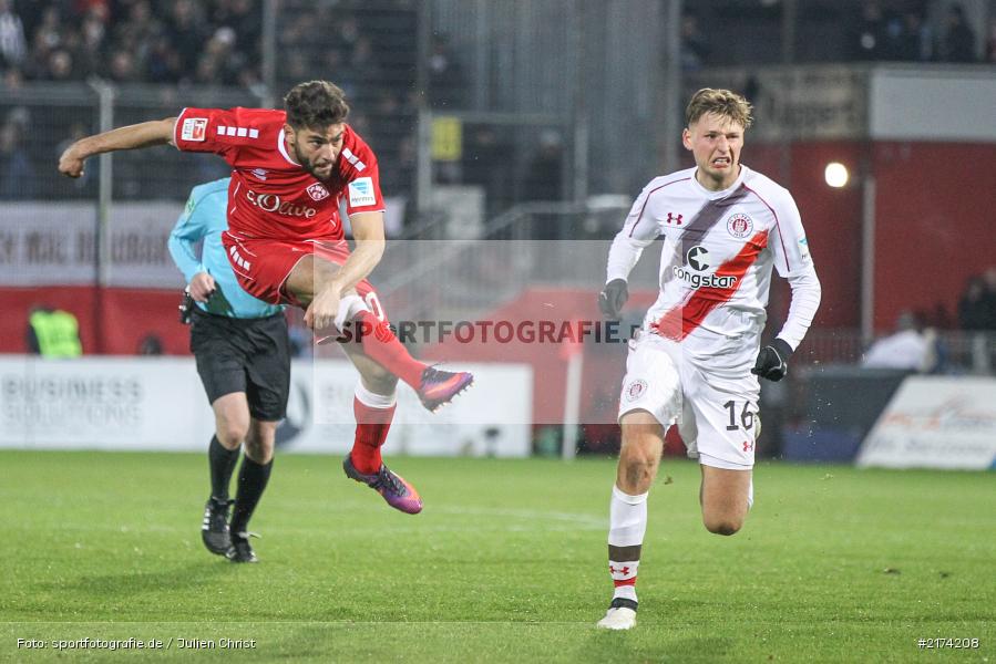 Marc Hornschuh, Nejmeddin Daghfous, 07.11.2016, Würzburg, flyeralarm Arena, 2. Bundesliga, FC St. Pauli, FC Würzburger Kickers - Bild-ID: 2174208