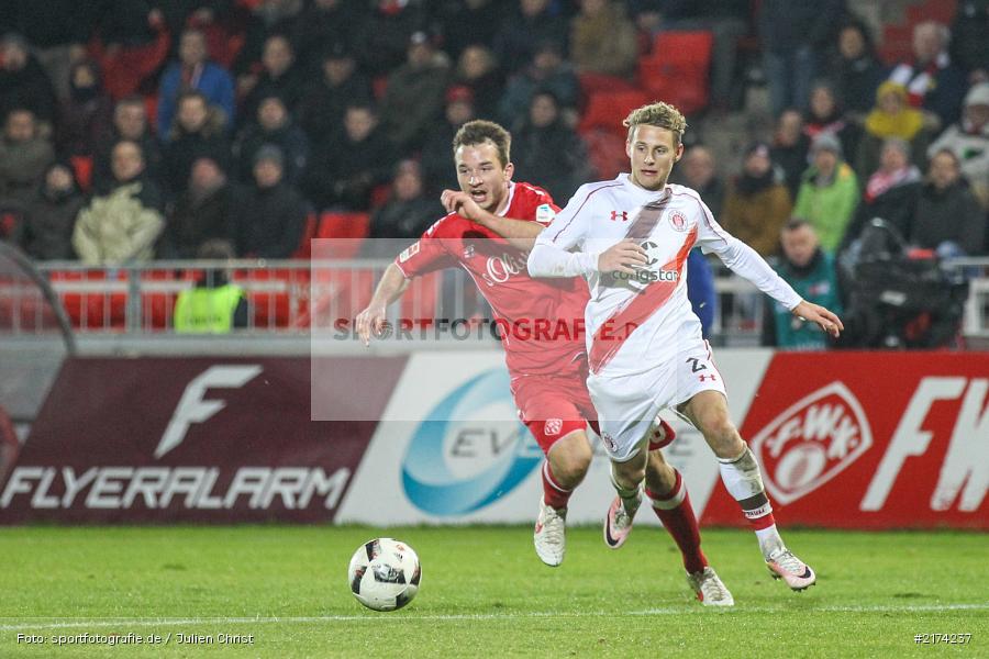Peter Kurzweg, Vegar Eggen Hedenstad, 07.11.2016, Würzburg, flyeralarm Arena, Fussball, 2. Bundesliga, FC St. Pauli, FC Würzburger Kickers - Bild-ID: 2174237
