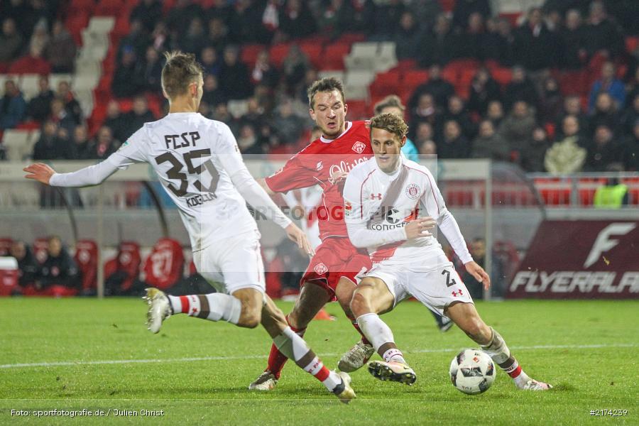 Peter Kurzweg, Vegar Eggen Hedenstad, 07.11.2016, Würzburg, flyeralarm Arena, Fussball, 2. Bundesliga, FC St. Pauli, FC Würzburger Kickers - Bild-ID: 2174239