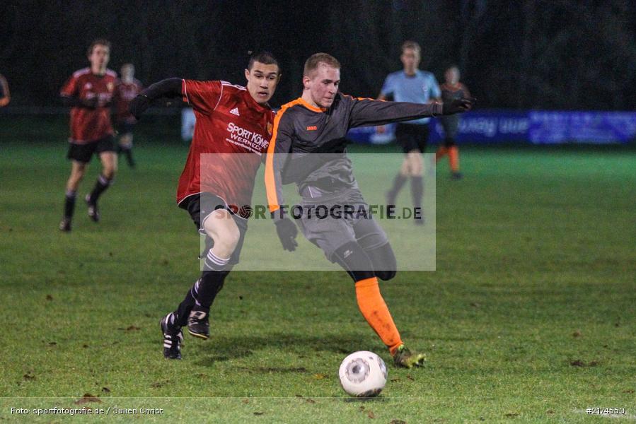 Simon Kraus, Jens Göbel, 23.11.2016, Fussball, U19 Bezirksoberliga, JFG Werntal Kicker, JFG Kreis Karlstadt - Bild-ID: 2174550